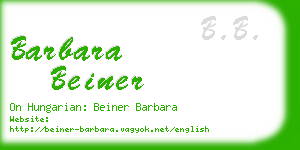 barbara beiner business card